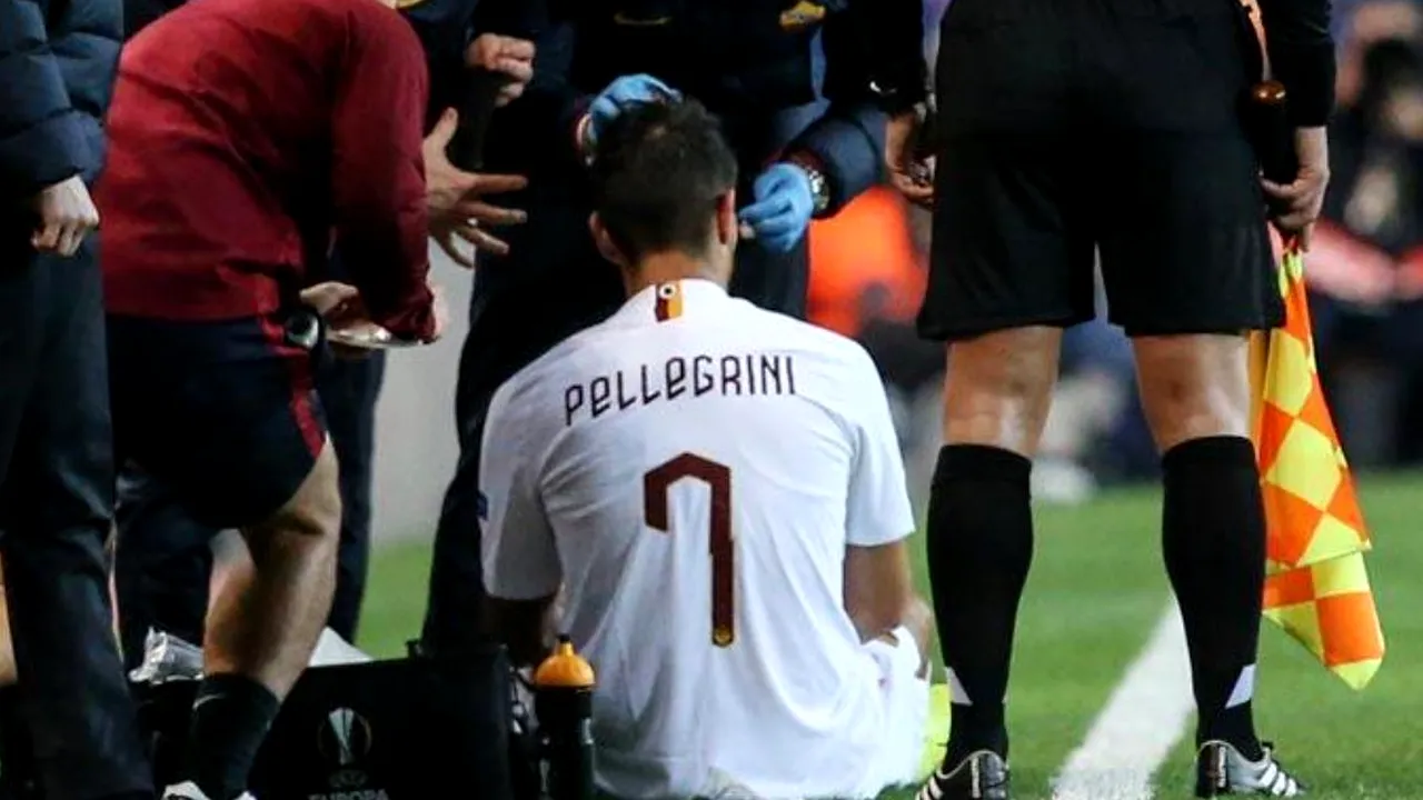 Incident în timpul meciului. Un suporter i-a spart capul lui Lorenzo Pellegrini. Care este starea de sănătate a jucătorului de la AS Roma. FOTO, VIDEO
