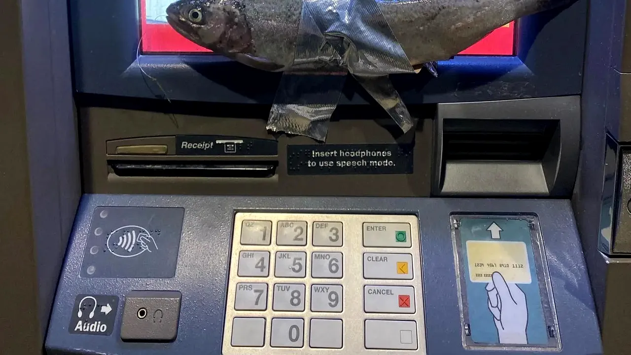 Un adolescent din SUA se confruntă cu acuzaţii după ce ar fi lipit peşti pe bancomate dar şi pe o maşină de poliţie