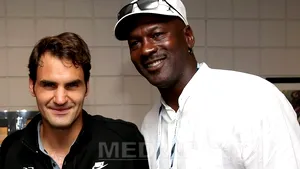 Roger Federer s-a întâlnit cu idolul său Michael Jordan, la US Open