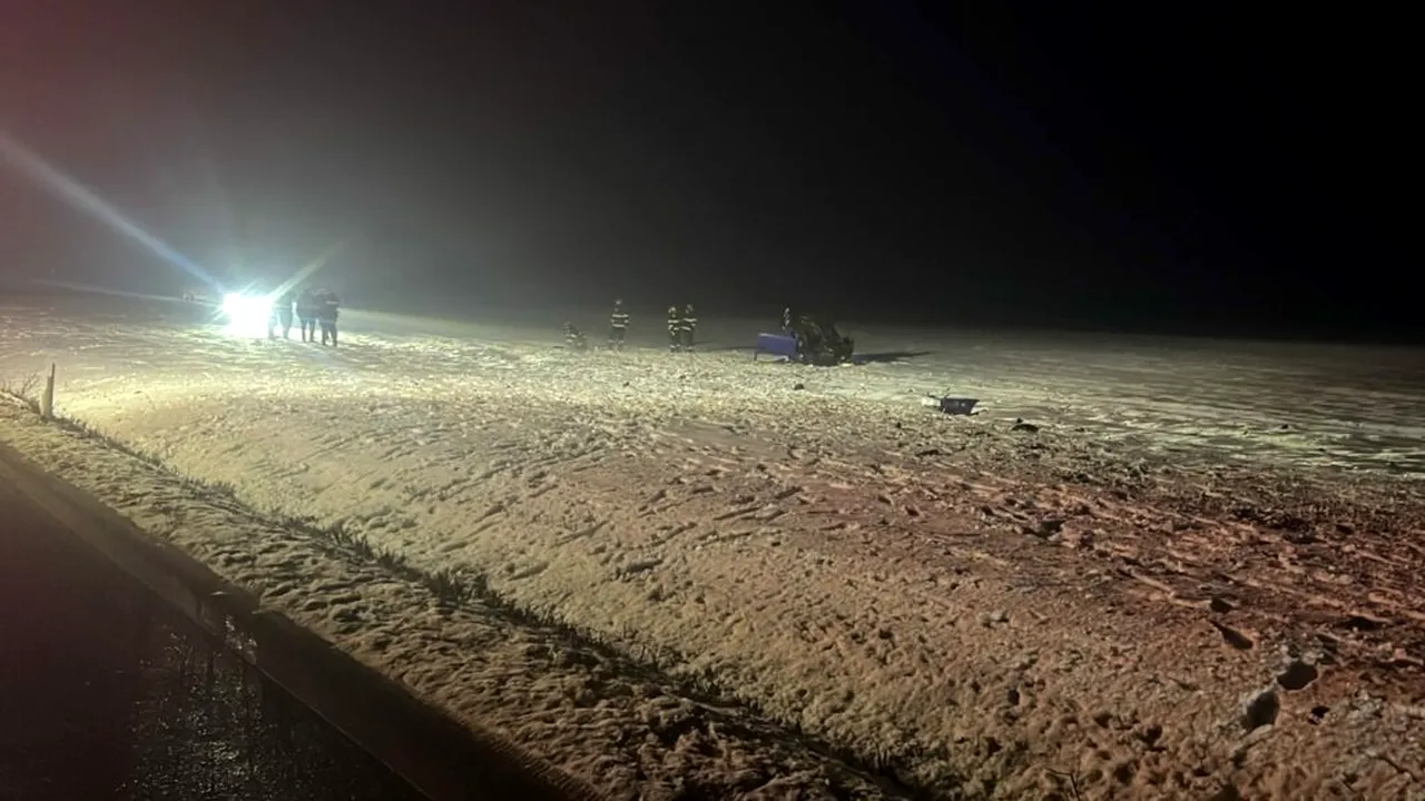 Accident mortal în Dolj. Doi bărbați au murit după ce s-au răsturnat cu mașina