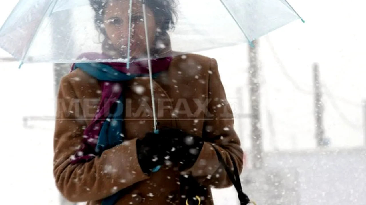INFORMARE METEO de ninsori şi viscol. Cum va fi vremea luni şi marţi, în ţară şi în Capitală