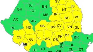 Avertizare meteorologică: Cod galben de ploi