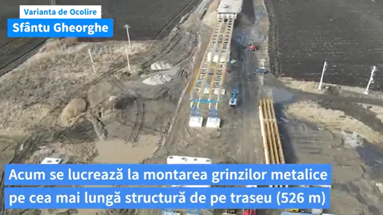 CNAIR promite că Varianta de Ocolire Sfântu Gheorghe se deschide vara aceasta