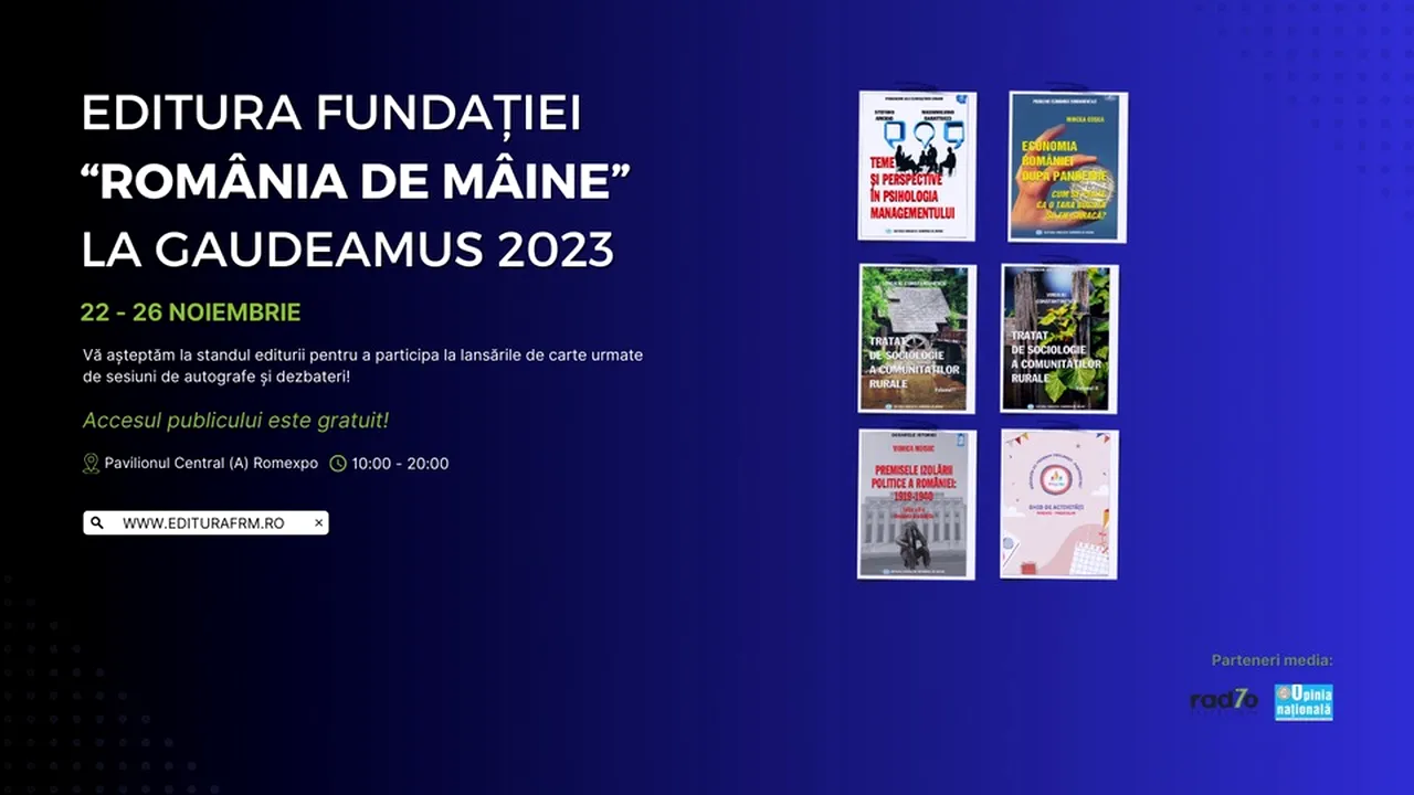 Editura Fundaţiei România de Mâine la Târgul de Carte Gaudeamus!