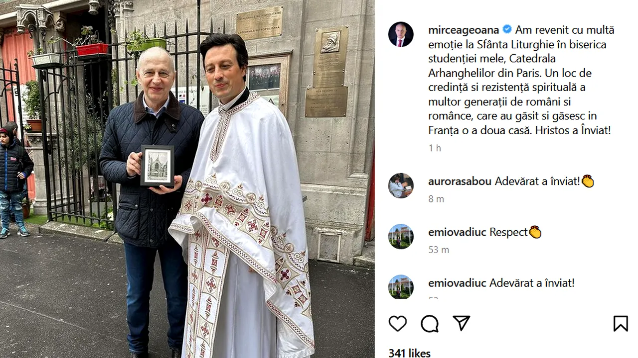 Mircea Geoană s-a întors în perioada studenţiei: Am revenit la Catedrala Arhanghelilor din Paris