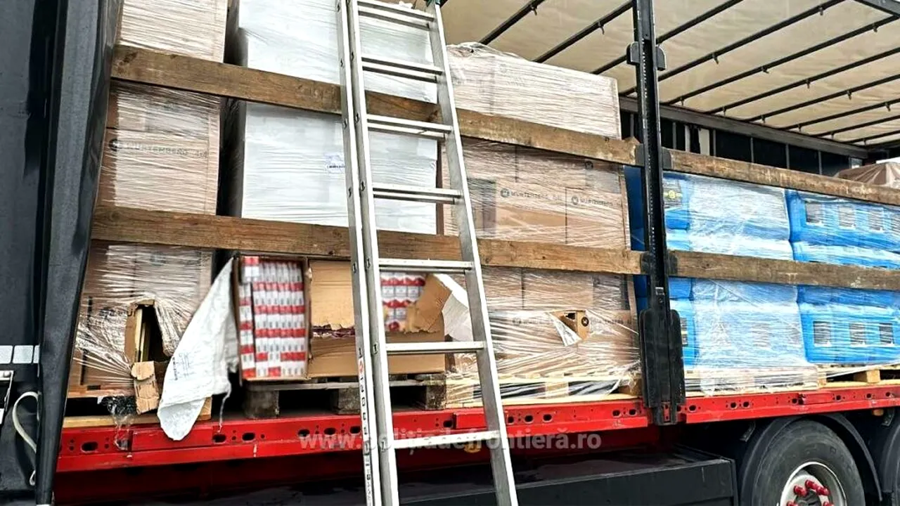 Captură de proporții la Calafat. Polițiștii de frontieră au descoperit țigări de contrabandă în valoare de 2,2 milioane lei