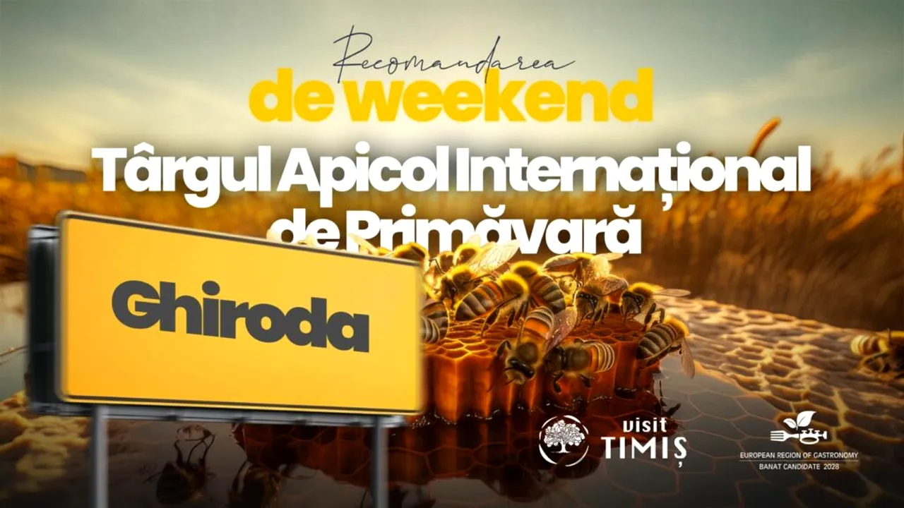 Peste 100 de expozanți din patru țări și mii de vizitatori sunt așteptați la Târgul Apicol Internațional de Primăvară de la Ghiroda, un eveniment care transformă, pentru două zile, comuna timișeană în capitala mierii și a iubitorilor de albine