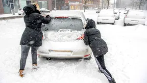 Olanda, paralizată de o furtună de zăpadă, prima după zece ani. Vântul ar putea atinge 90 km/h