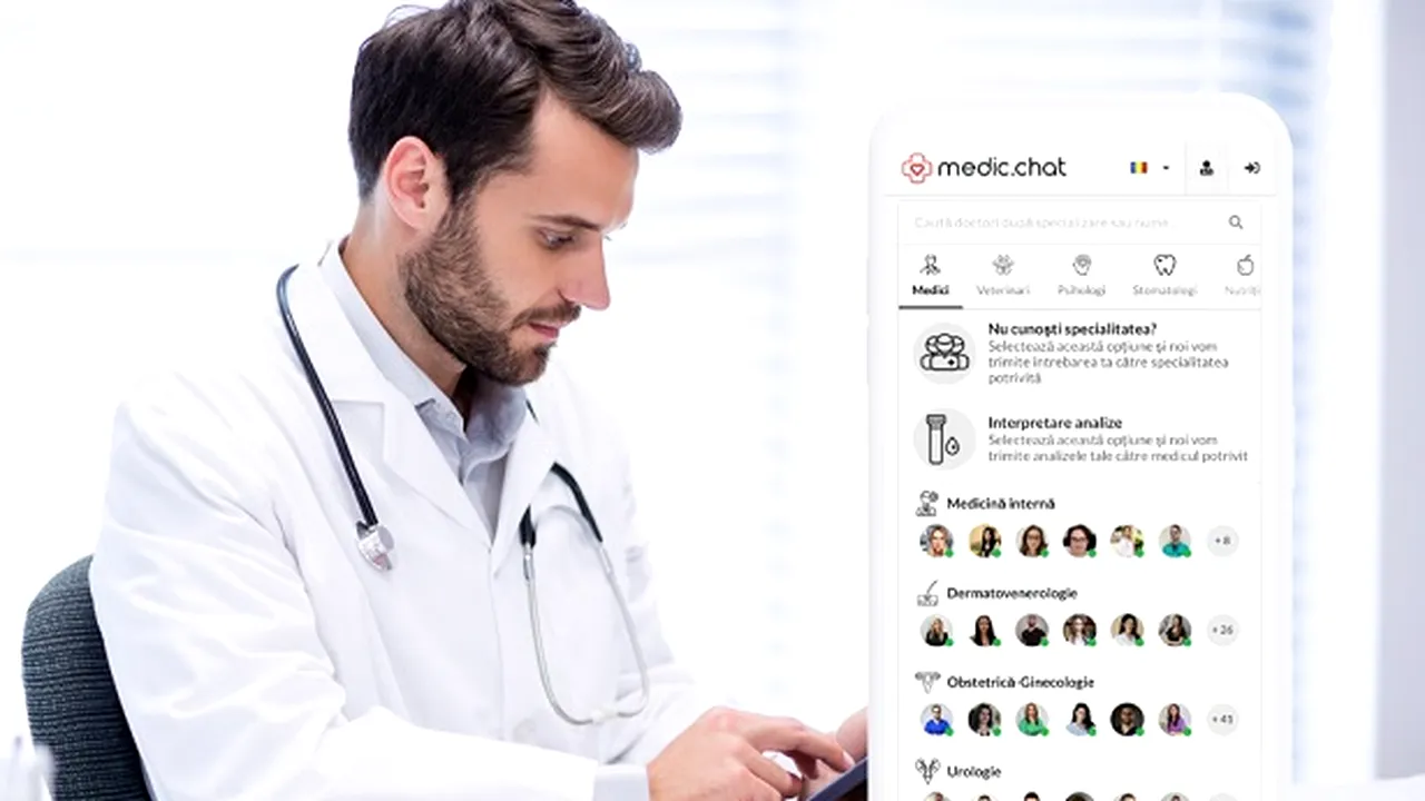 Telemedicina ia avânt în România: platforma online Medic Chat numără peste 200.000 de utilizatori