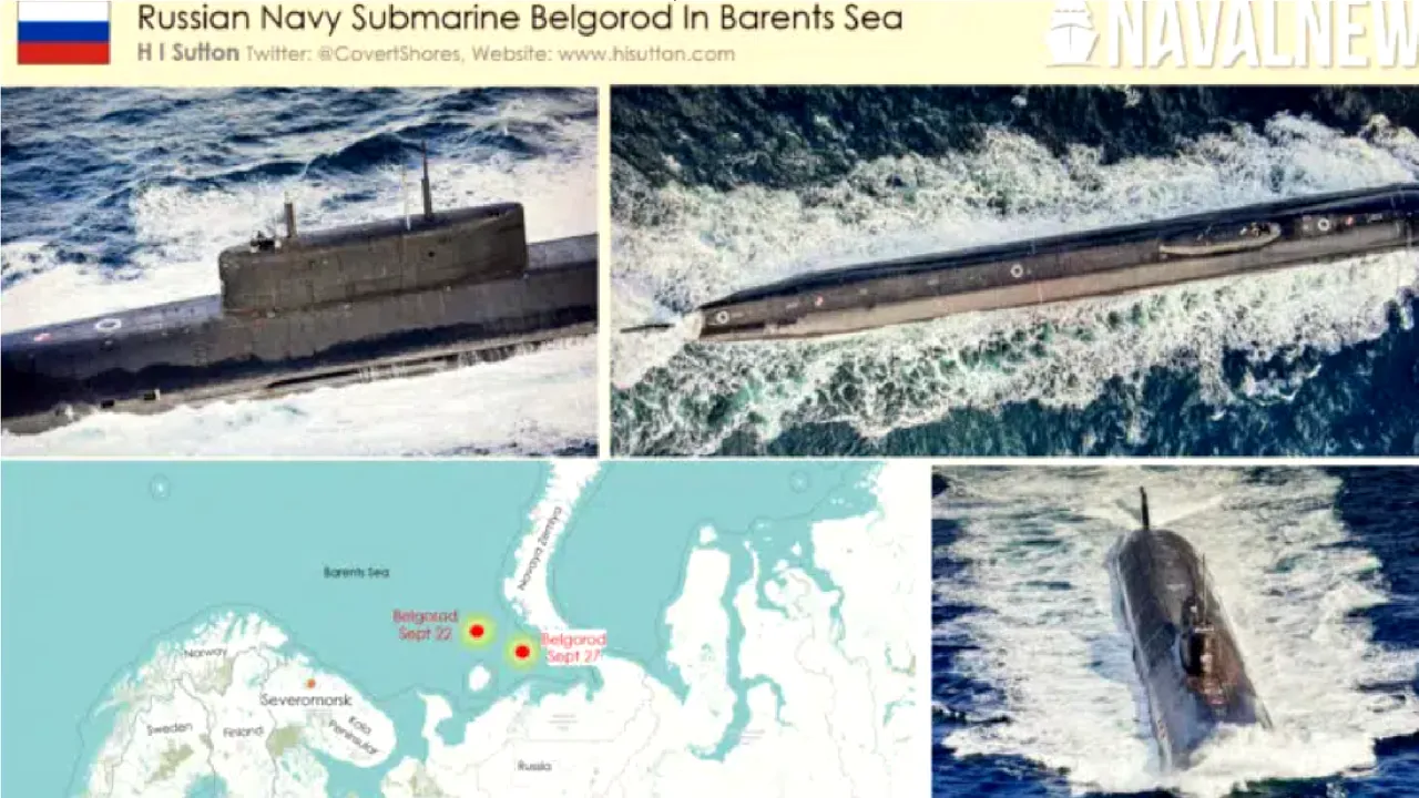 Au fost publicate imagini cu submarinul rusesc Belgorod, dat dispărut în Arctic. Acesta se află în Marea Barents şi există temeri că Rusia ar testa torpila nucleară Poseidon. Noi informaţii despre distrugerea conductelor Nord Stream din Marea Baltică