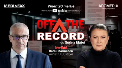 JUSTIȚIE OFF The Record. Invitat: Radu Marinescu, ministrul Justiției