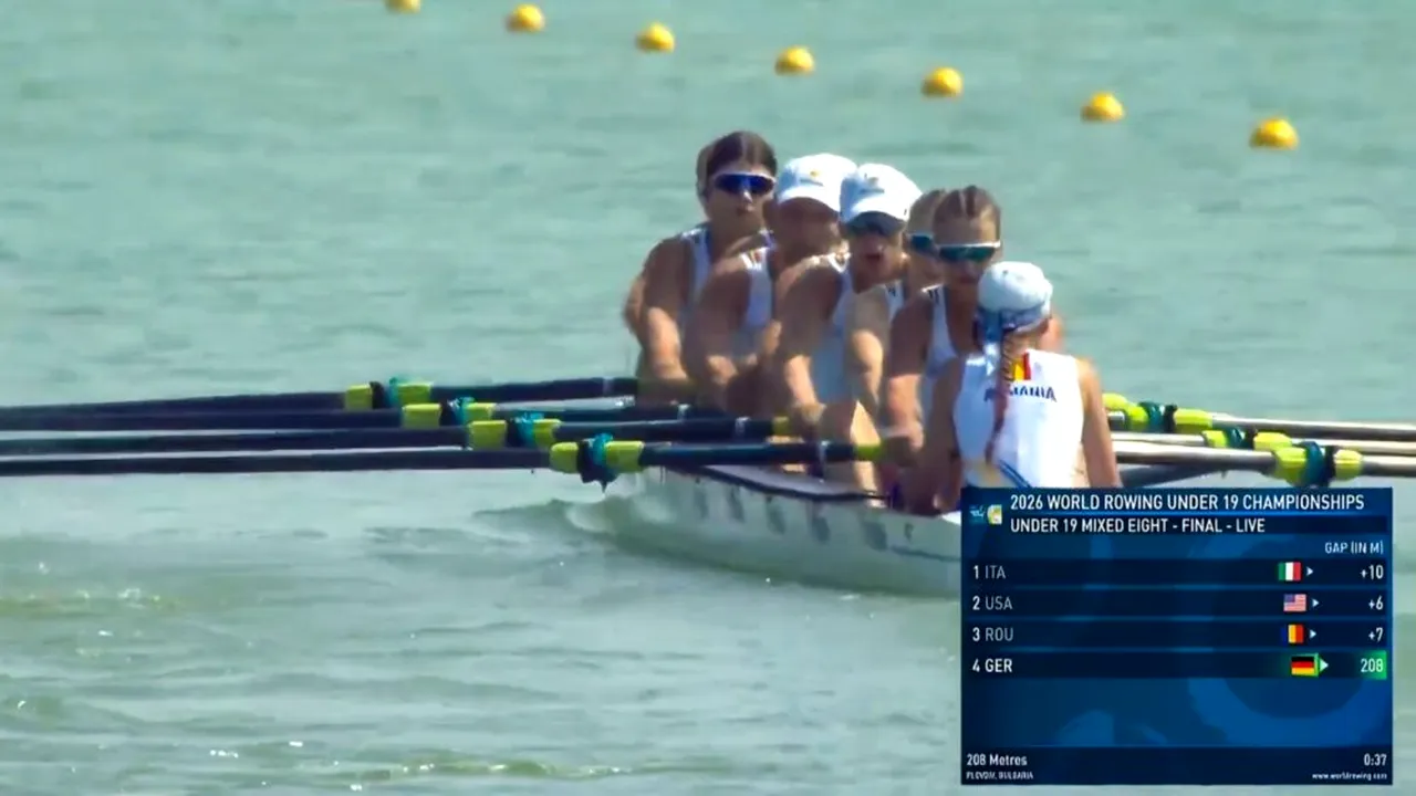 România încheie Mondialele U19 de canotaj cu șase medalii. Argint în ultima cursă de la Plovdiv / Fetele de la 8+1 sunt campioane mondiale
