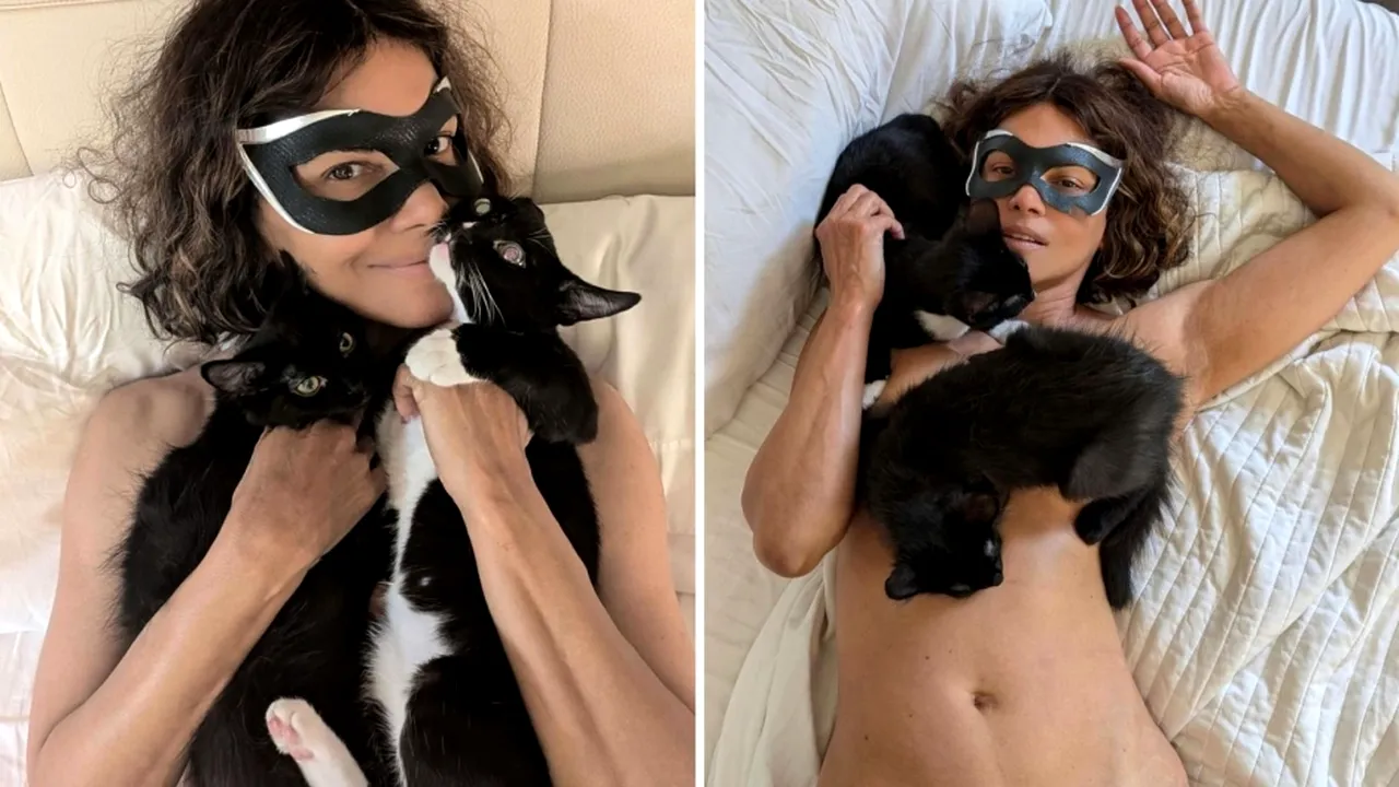 Halle Berry a pozat goală pe Instagram la 20 de ani de la Catwoman
