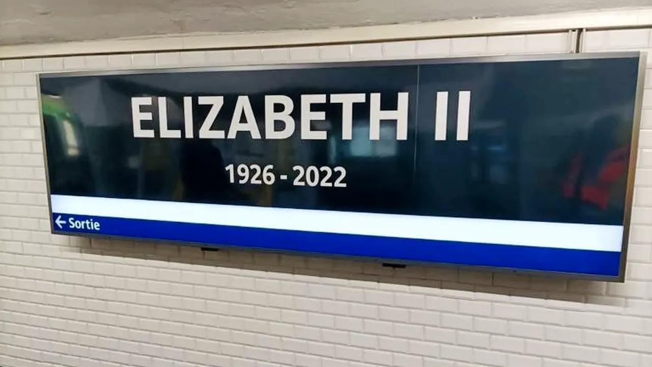 Staţie de metrou din Paris, redenumită „Elisabeta a II-a