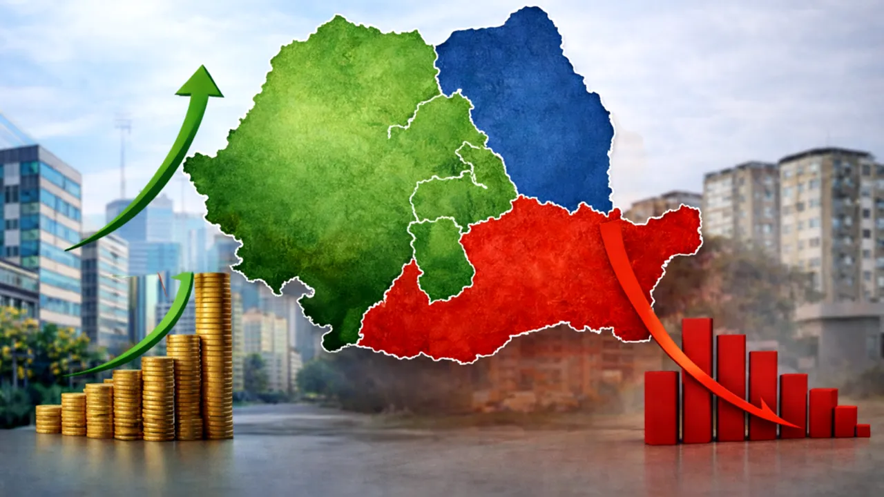 Unde au crescut salariile și unde au scăzut: vestul și centrul României conduc, sudul țării rămâne tot în urmă