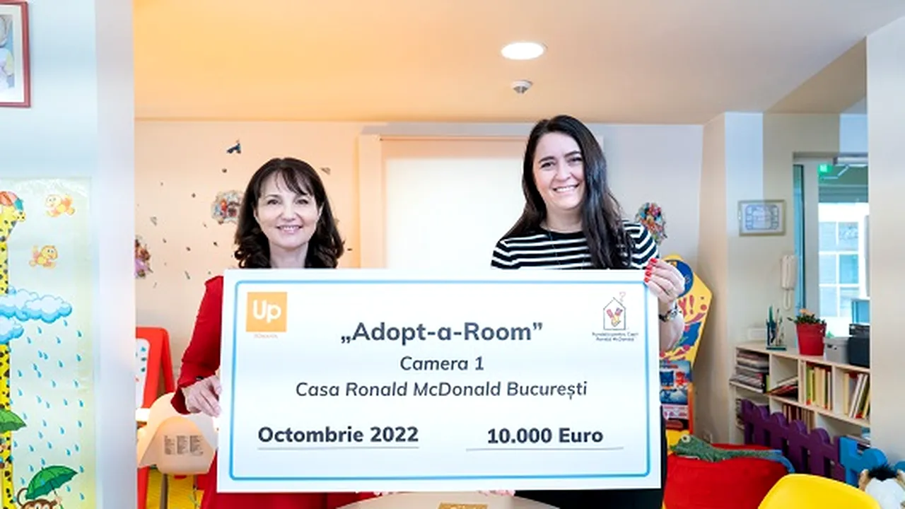 Up România sponsorizează cazarea părinţilor cu copii internaţi pe termen lung