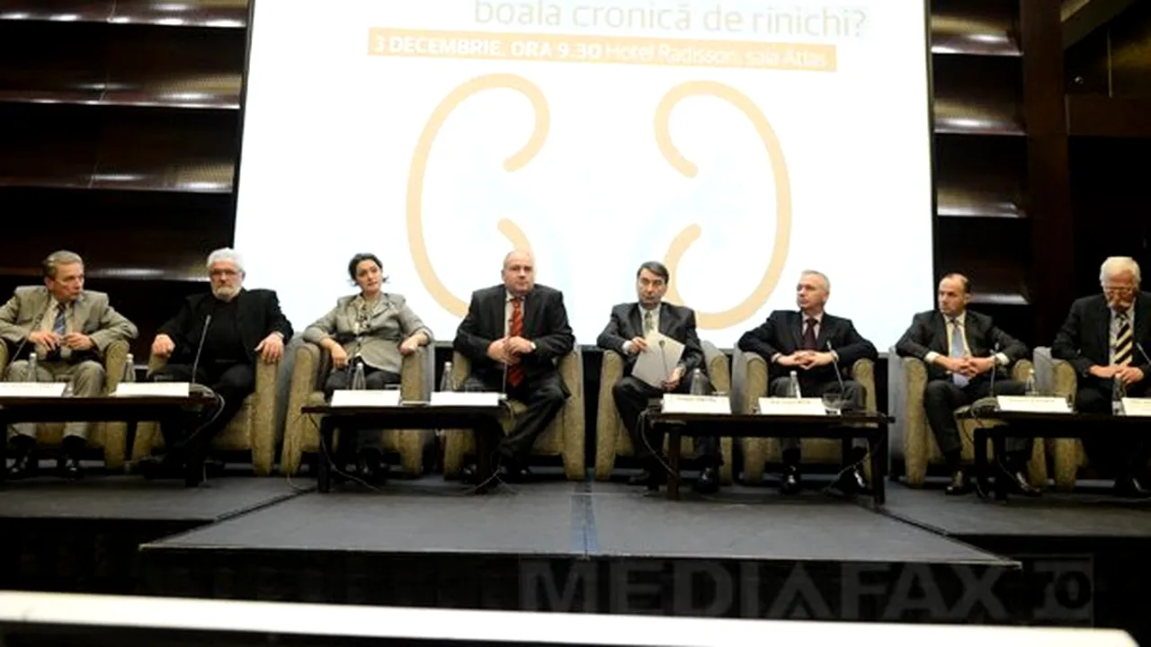 CONFERINŢĂ Mediafax Health: Peste 1,3 milioane de români afectaţi de boala cronică de rinichi