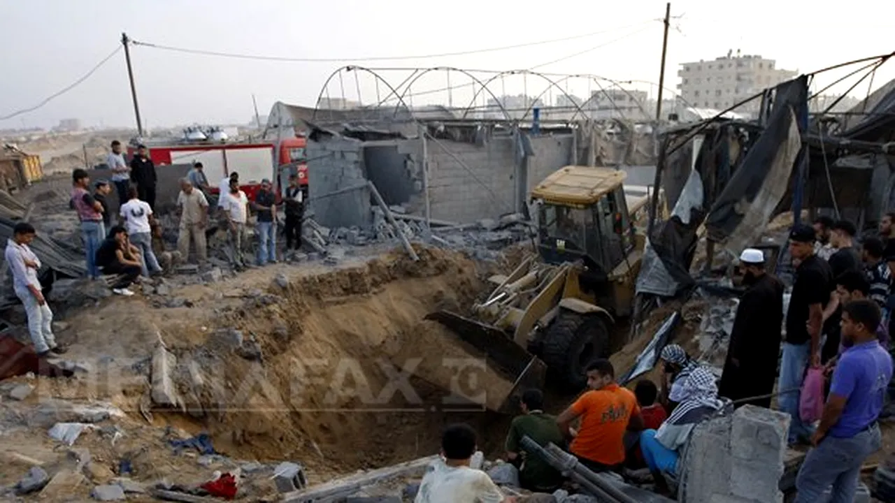 Raiduri aeriene israeliene în Fâşia Gaza după atacuri cu rachete lansate din teritoriul palestinian