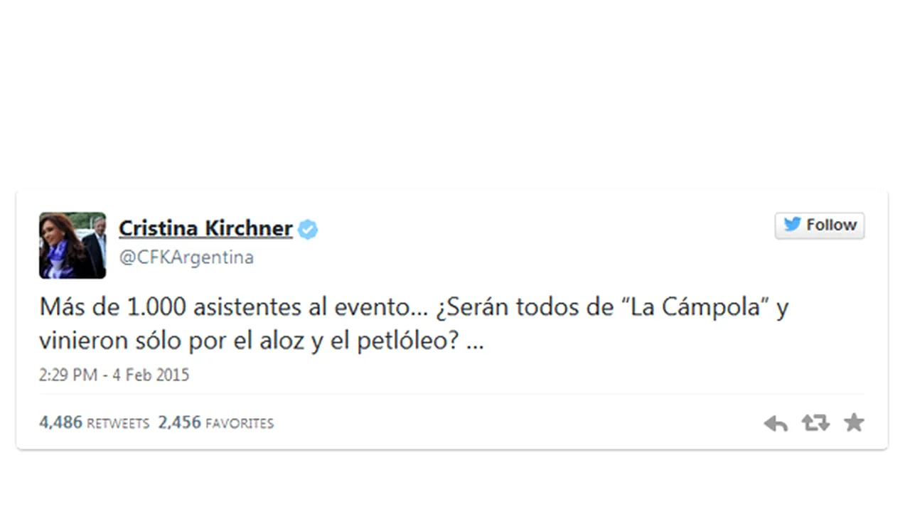 Mesajul jignitor postat de preşedintele Argentinei la adresa chinezilor: ”Au venit doar pentru olez şi petlol”