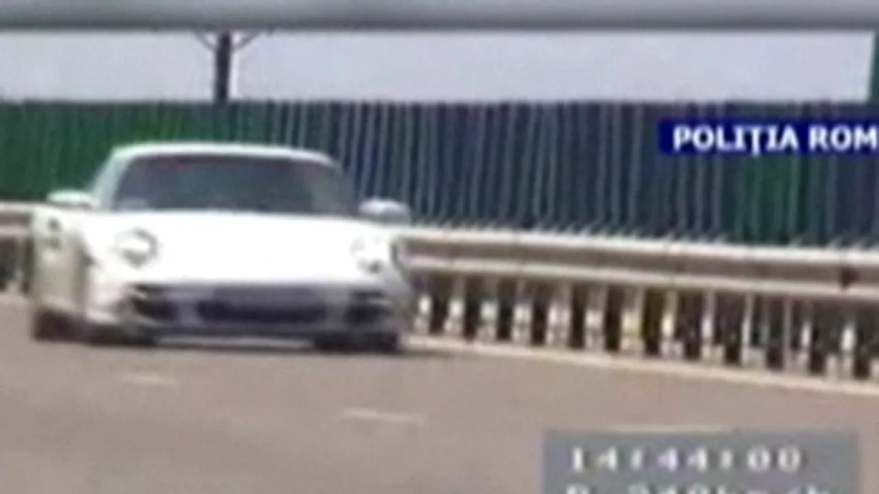 Un şofer a fost prins pe Autostrada Soarelui circulând cu 248 de kilometri pe oră - VIDEO