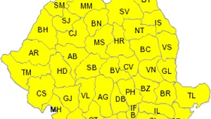 16 judeţe au fost avertizate hidrologic cu cod galben