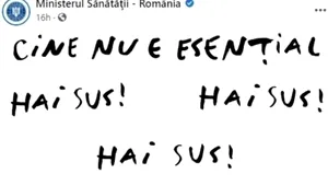 COMENTARIU Marius Oprea | Glume naziste la Ministerului Sănătăţii, care scrie negru pe alb că toţi cei ”neesenţiali” ar face bine să crape. UPDATE: Răspunsul Ministerului Sănătăţii