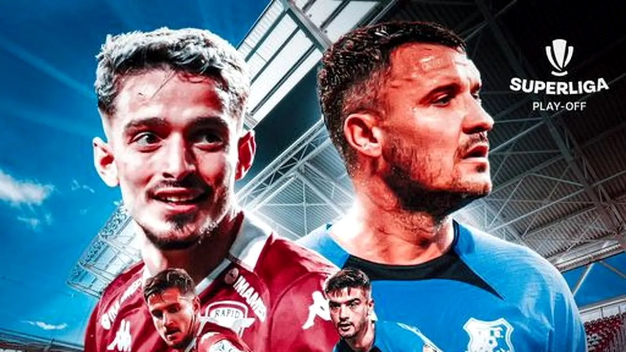 Începe play off-ul Superligii la fotbal cu derby-ul Rapid Bucureşti – Farul Constanţa