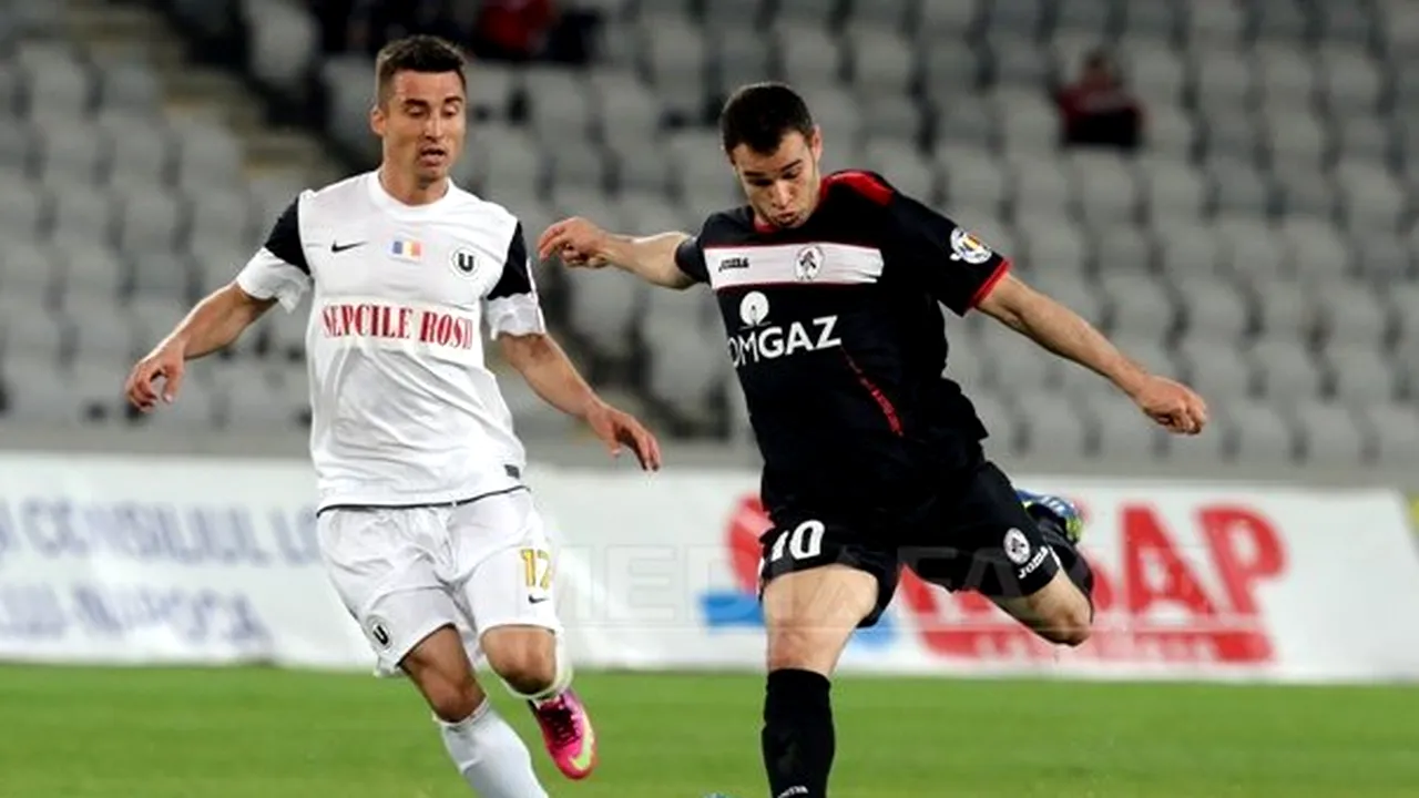 Liga I: Universitatea Cluj - Gaz Metan Mediaş, scor 3-4