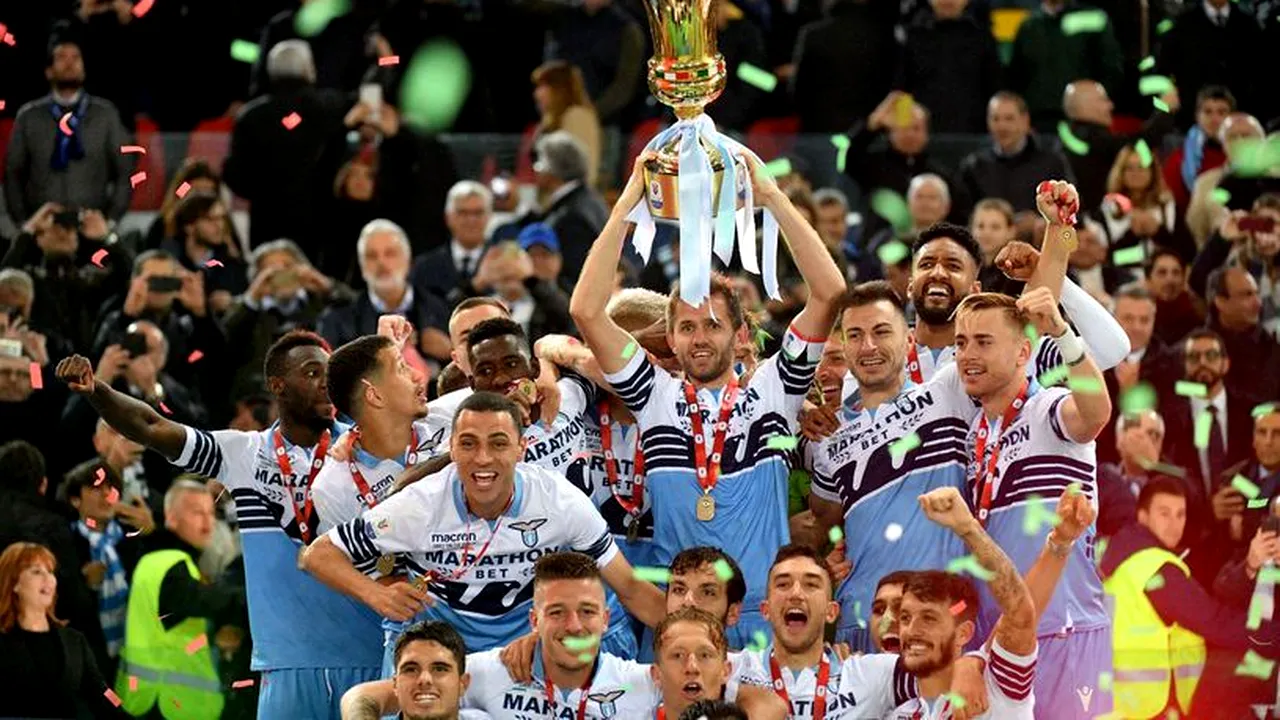 Lazio a cucerit Cupa Italiei, pentru a şaptea oară! Ştefan Radu, în finala de pe Olimpico | FOTO, VIDEO