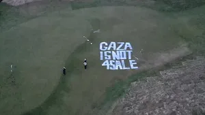 Terenul de golf al lui Trump din Scoția, vandalizat de activiști pro-palestinieni