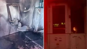 Explozie și incendiu într-un salon de înfrumusețare din Iași. Pompierii exclud o acumulare de gaze