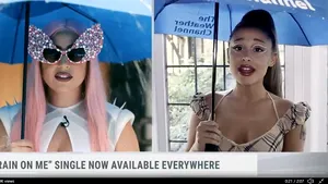 Lady Gaga şi Ariana Grande, apariţie inedită la o emsiune despre starea vremii