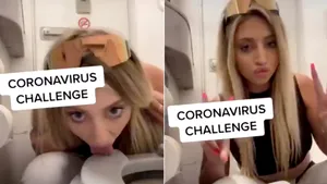 COVID-19 dă naştere unei noi provocări pe social media. O tânără influencer a şocat internauţii cu gestul său - VIDEO