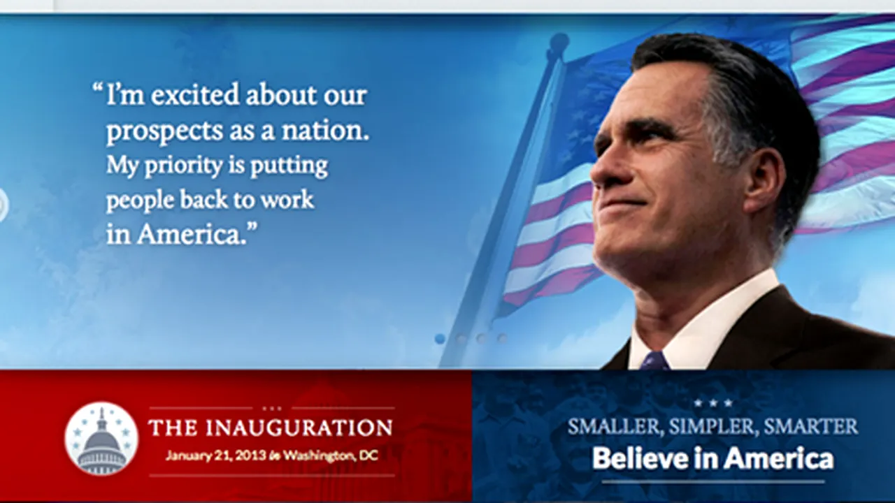 GAFĂ pentru Mitt Romney: Site-ul 