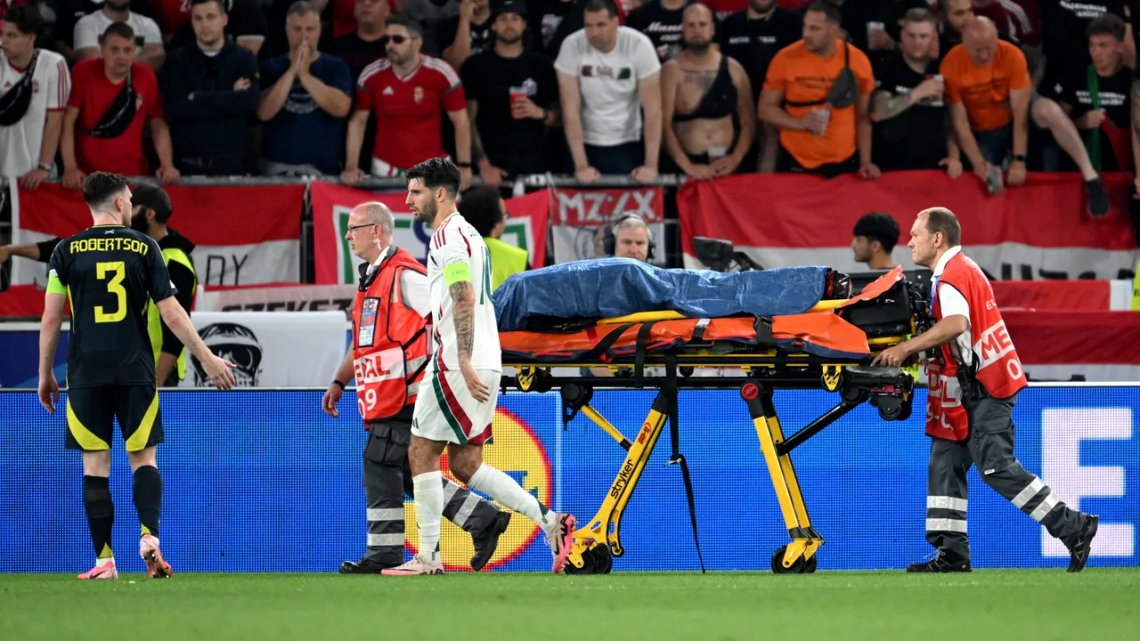 Ce s-a întâmplat cu Barnabas Varga? Explicaţia accidentării atacantului maghiar de la Euro 2024