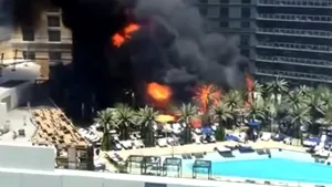 Incendiu de amploare la un hotel din Las Vegas - VIDEO