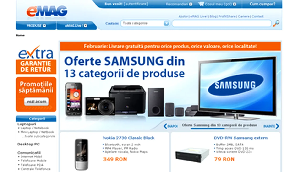 Romanian Online Store eMAG Eyes EUR100M Sales In 2010, Up 56% On Yr