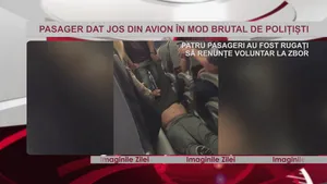 IMAGINILE ZILEI Pasager dat jos din avion în mod BRUTAL de poliţişti