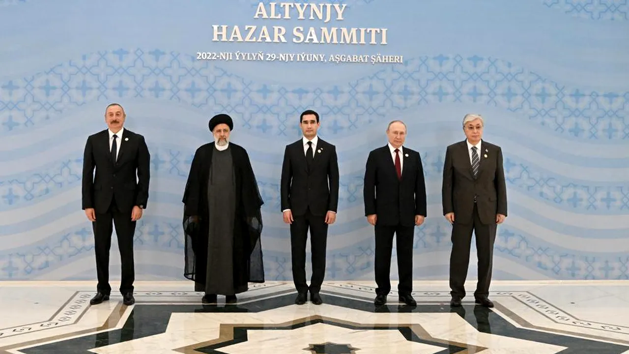 Izolat de Occident, Putin a mers în Turkmenistan la o întrunire a naţiunilor Mării Caspice