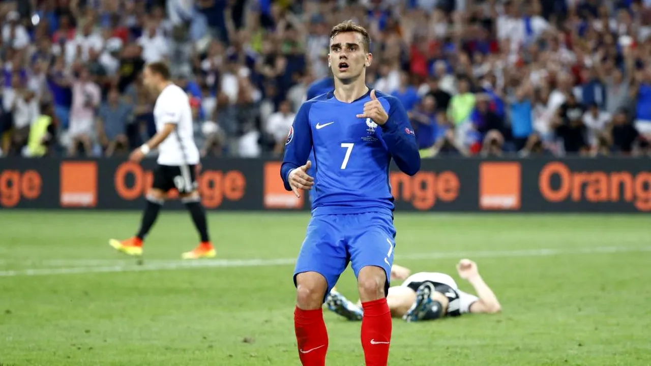 EURO 2016: Franţa se califică în finală, după ce învinge Germania cu 2-0. Griezmann, 