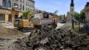 Zona istorică a Timișoarei se schimbă: lucrări pe șantierul „Regenerare Urbană Zona Piața Traian”