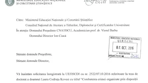 Un profesor român de la o universitate din Anglia a sesizat oficial CNATDCU să verifice teza de doctorat a Laurei Codruţa Kovesi