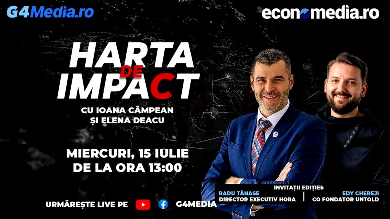 Radu Tănase - director executiv HORA și Edy Chereji - cofondator UNTOLD - invitații emisiunii „Harta de impact” de la ora 13.00, realizată de G4Media și Economedia