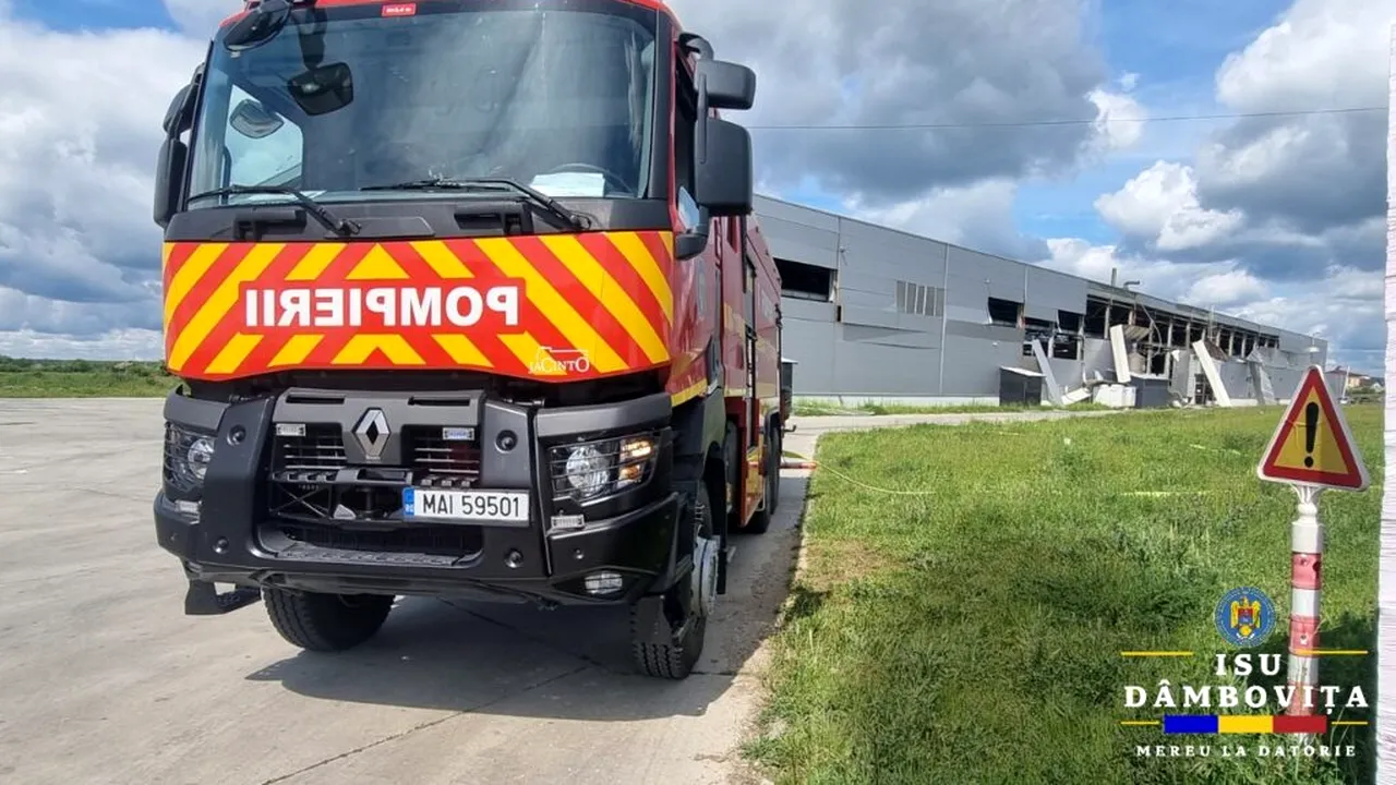 Un rănit și peste 40 de persoane evacuate după o explozie la o hală din Târgoviște