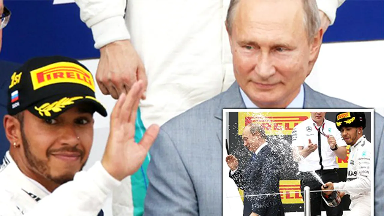 L-a somat din timp! Avertismentul primit de pilotul Hamilton de la Putin, după ce a câştigat Marele Premiu al Rusiei