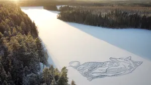 Spectaculos. Un arhitect a folosit un lac îngheţat ca 
