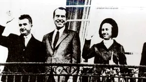 Imagini cu Ceauşescu alături de Nixon, descoperite într-un fost buncăr din Londra
