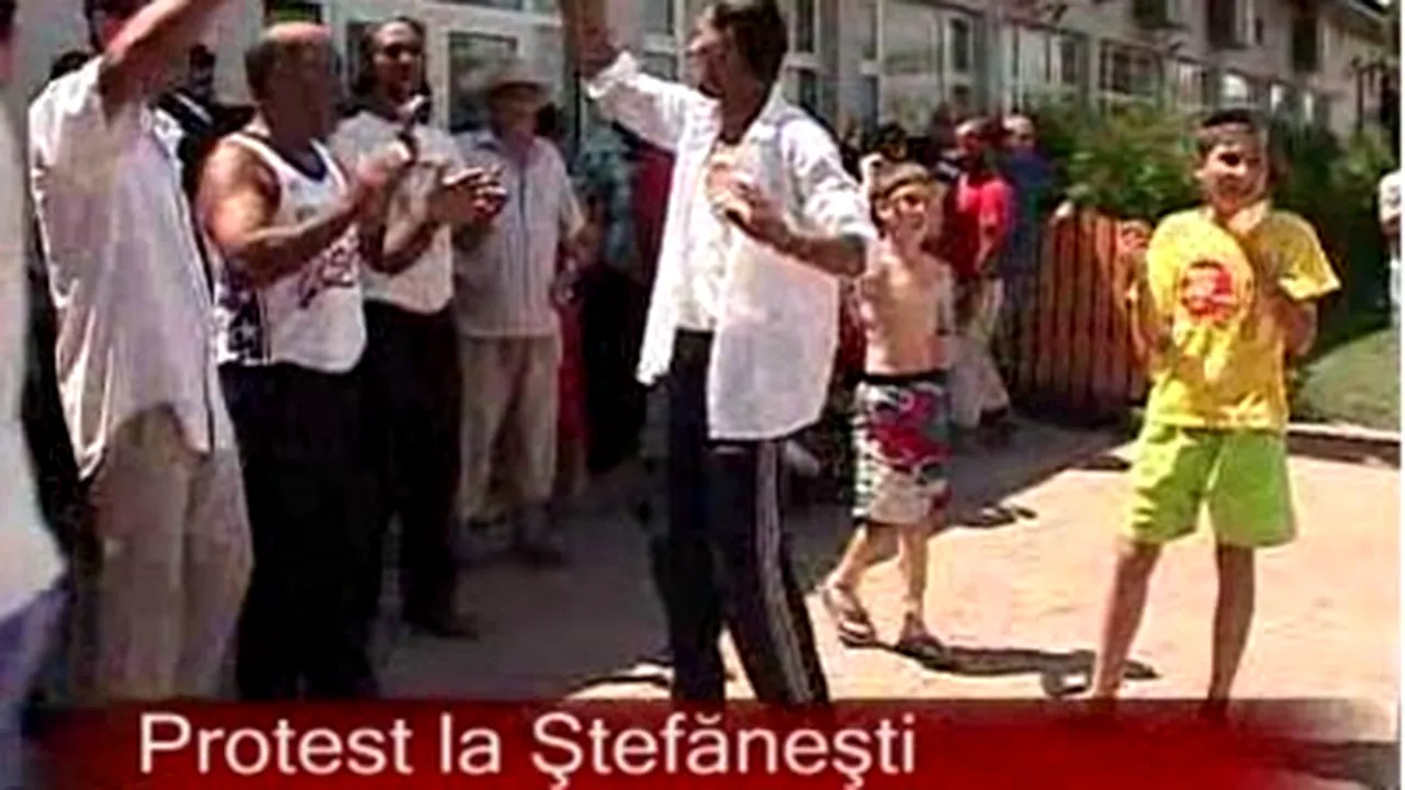 Protest al susţinătorilor PSD la Ştefăneşti