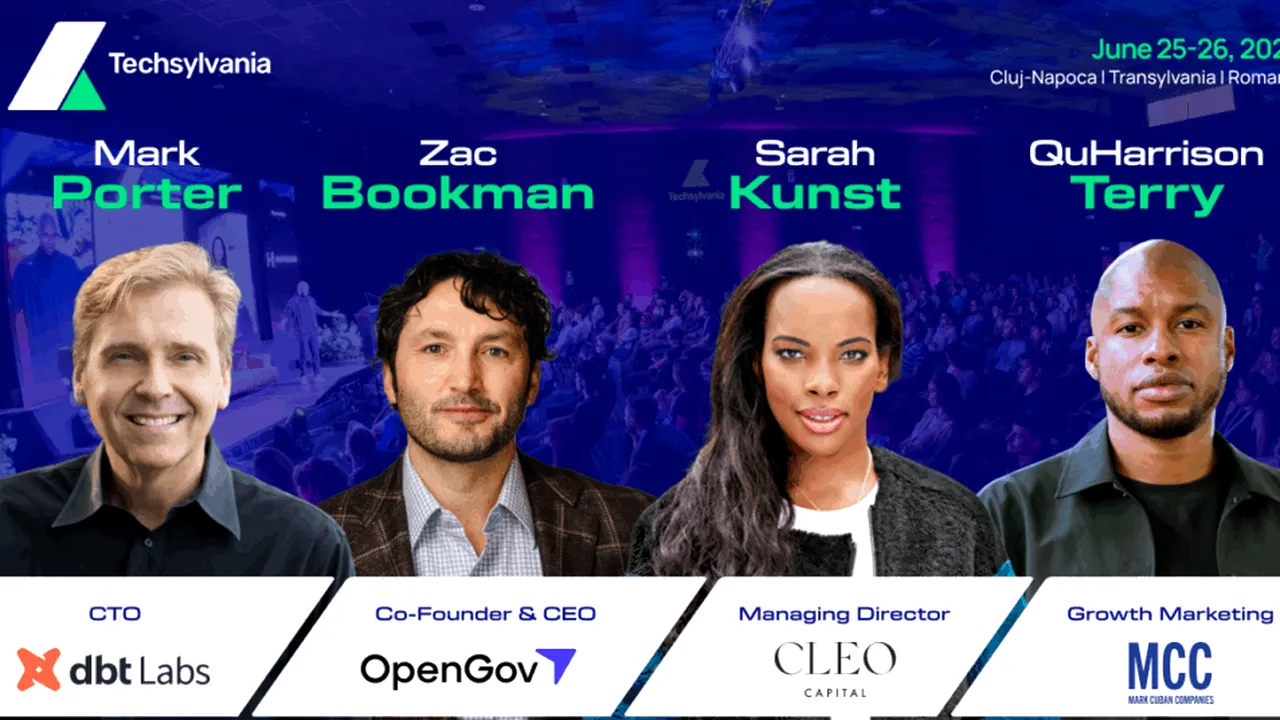Revolut, Fitbit, GitHub, TikTok, OpenGov, Grab, Google, si multi altii  vin la Techsylvania - cel mai important eveniment de business și tehnologie din Europa de Est