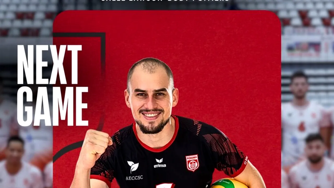 Dinamo joacă în Franța, cu Poitiers, pentru calificarea în sferturile CEV Cup la volei masculin